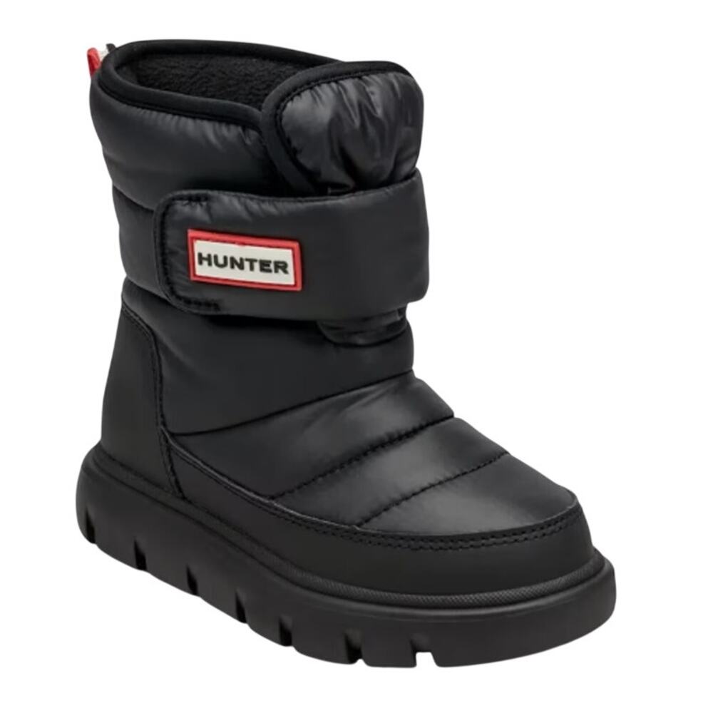Hunter Boys Comfy Snow Boots Size 13 EU 31 Black Waterproof EUC